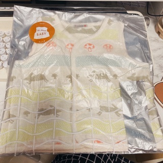 現貨正品 日本帶回 Hoppetta 蘑菇六層紗前扣背心 嬰幼兒