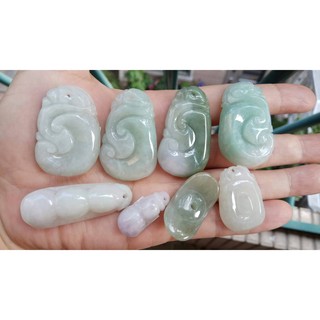天然玉石緬甸玉 正品A貨翡翠冰糯種飄花 如意元寶四季豆超水亮水頭好好墬子吊墬玉墬掛件 數款任選 先選先贏