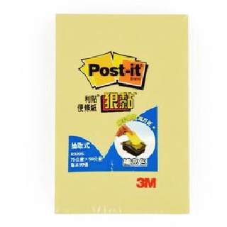 3M R320S 狠黏 利貼 抽取式便條紙 補充包 (黃)