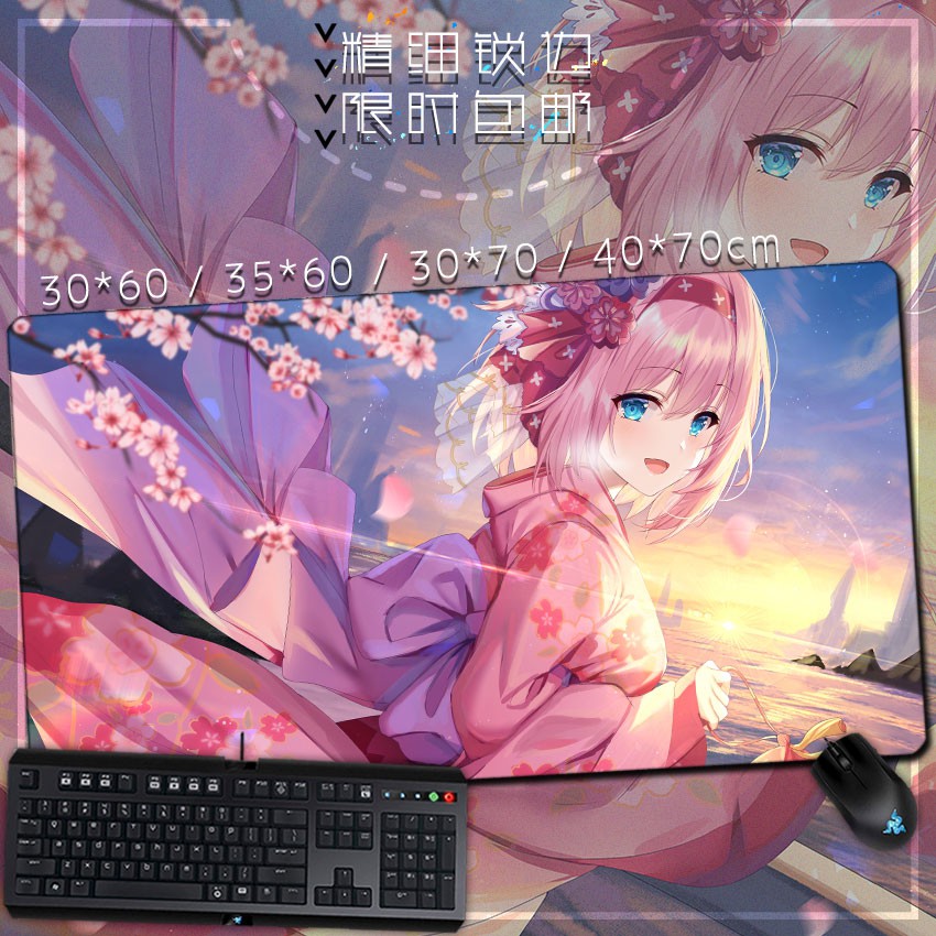 公主連結re Dive 草野優衣動漫遊戲周邊超大鼠標墊鍵盤墊桌墊 蝦皮購物