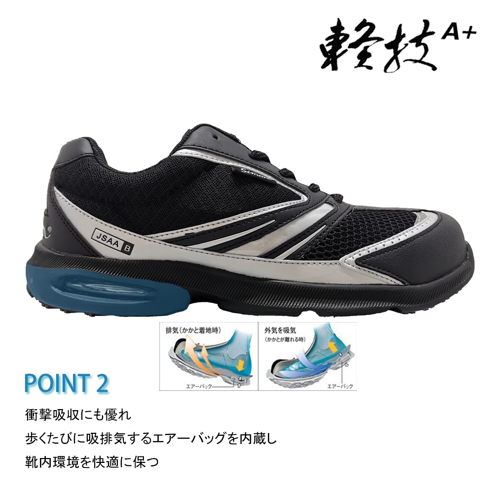 日本JSAA認證高規安全作業鞋】高透氣止滑耐油高耐磨高緩衝超輕量運動鞋 