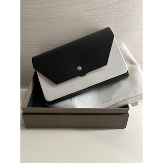 現貨 全新 新加坡帶回 CHARLES & KEITH/小CK 雙面簡約中夾/皮夾/卡夾/錢包