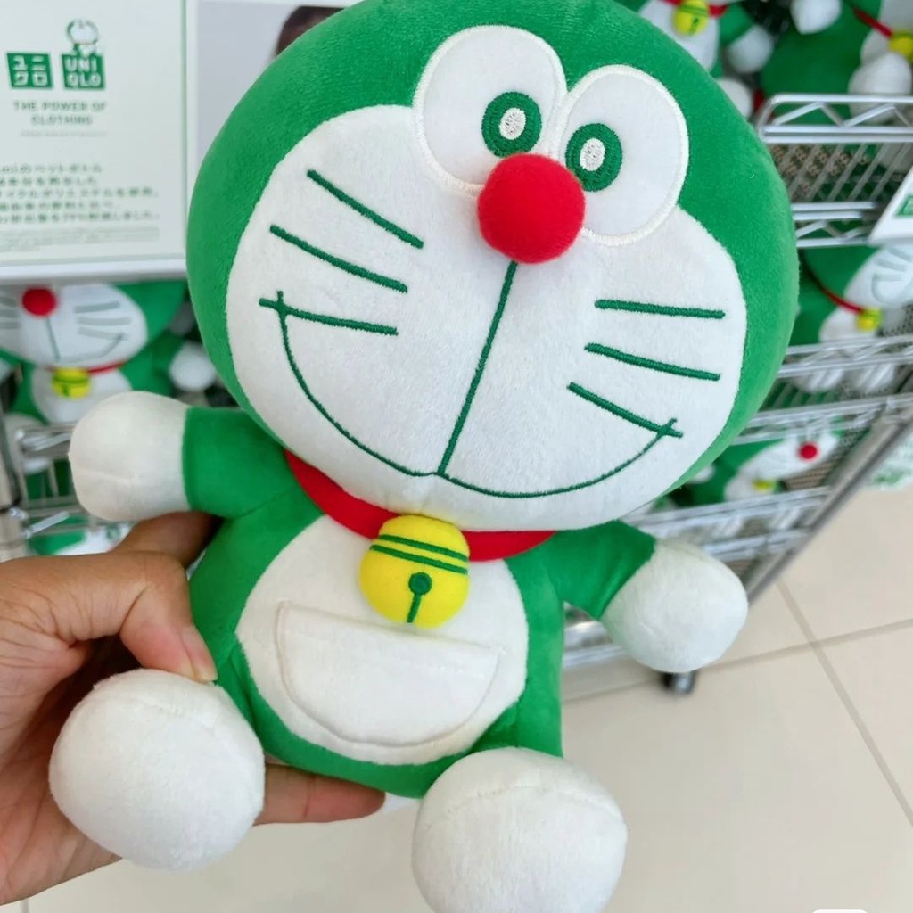 綠色哆啦a夢公仔毛絨玩具綠胖子機器貓抱枕叮噹貓玩偶布娃娃禮物