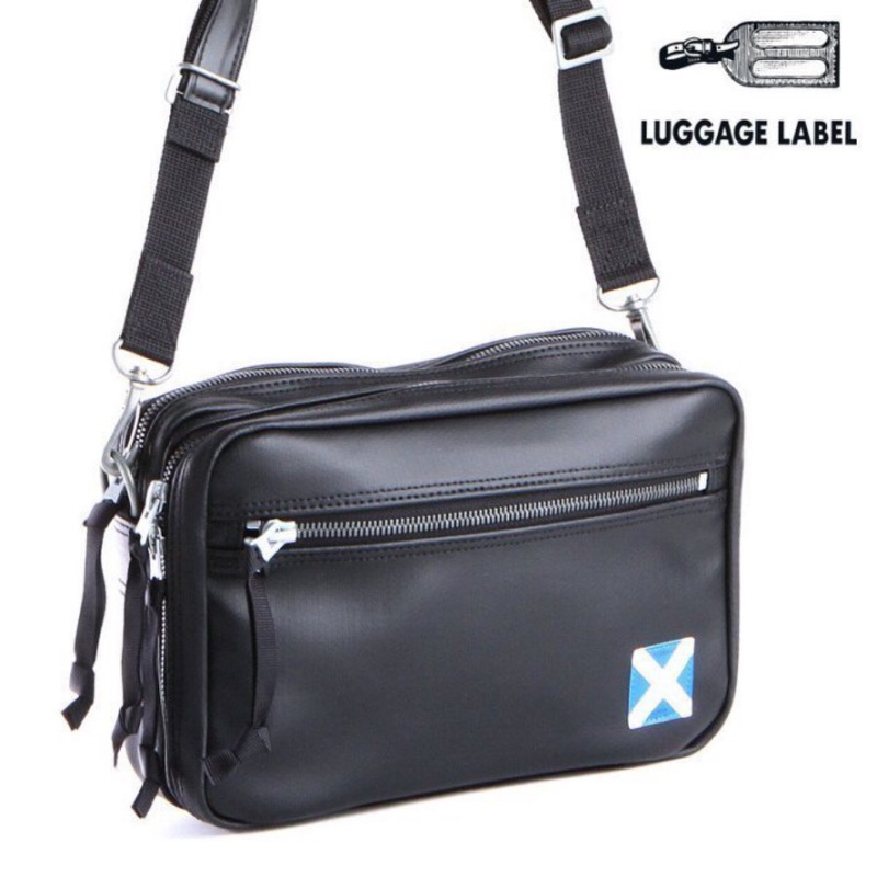 網路最低價 porter 日本吉田 LUGGAGE LABEL 斜背包 (M) 960-09285 黑色 小包