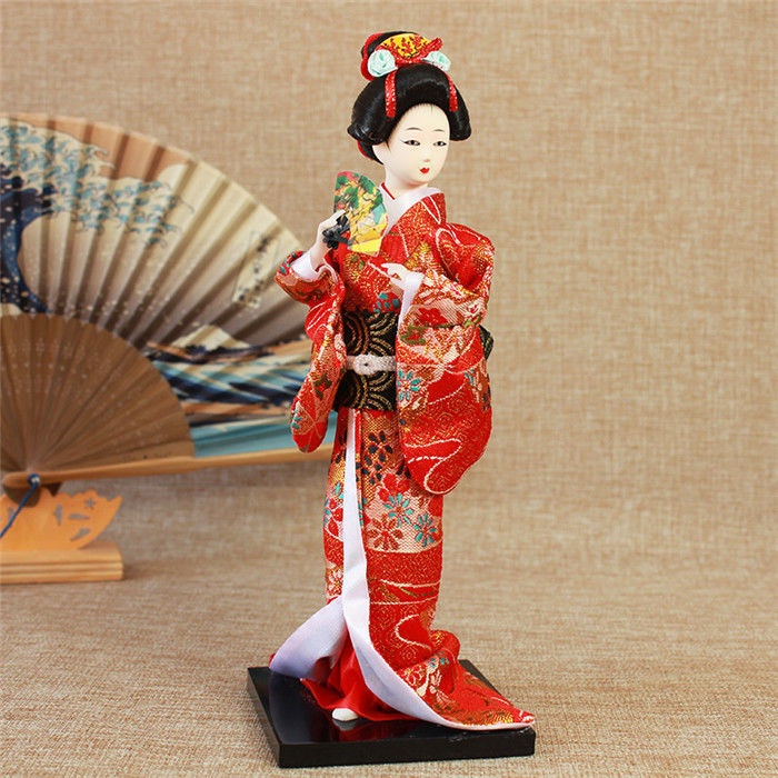 日本藝妓人偶擺件 和服娃娃 日式和服藝妓人偶人形擺件 日本料理店裝飾人偶和風風格家居裝飾