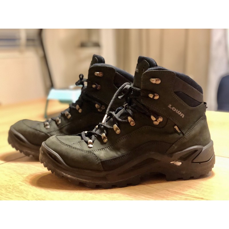 「二手九成新5折價」Lowa寬楦中筒登山鞋Renegade GTX Mid wide男 LW310968 9449 深藍