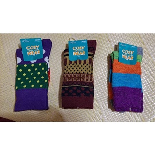 3FF084F15 Mine COZY WEAR 女個性棉襪子 22-25cm 全新