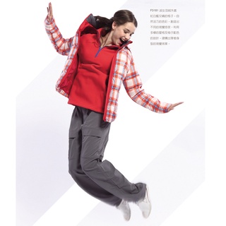 意都美 Litume F3181淑女羽絨外套臺灣格子抗風輕量布料羽絨保暖外套帽子可拆卸保暖精細車工多拉鍊口袋附收納袋