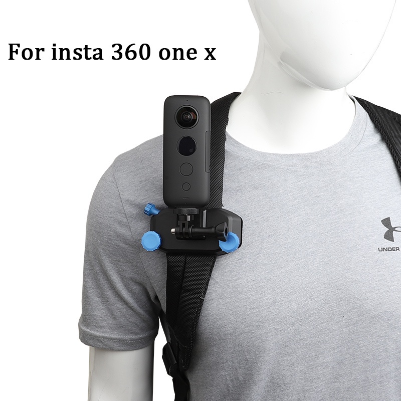 適用insta360 one X2/R小蟻相機背帶固定支架GOPRO9/8 MAX背包夾 全景運動相機配件