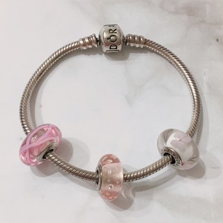 正品 Pandora 潘朵拉 絕版琉璃 串飾 出清 粉色系