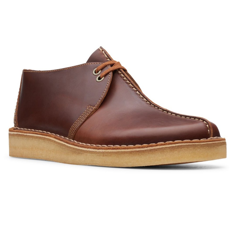 clarks desert trek tan leather