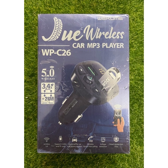現貨 WEKOME WP-C26 車載 藍芽 MP3 播放器 雙USB充電 可插卡