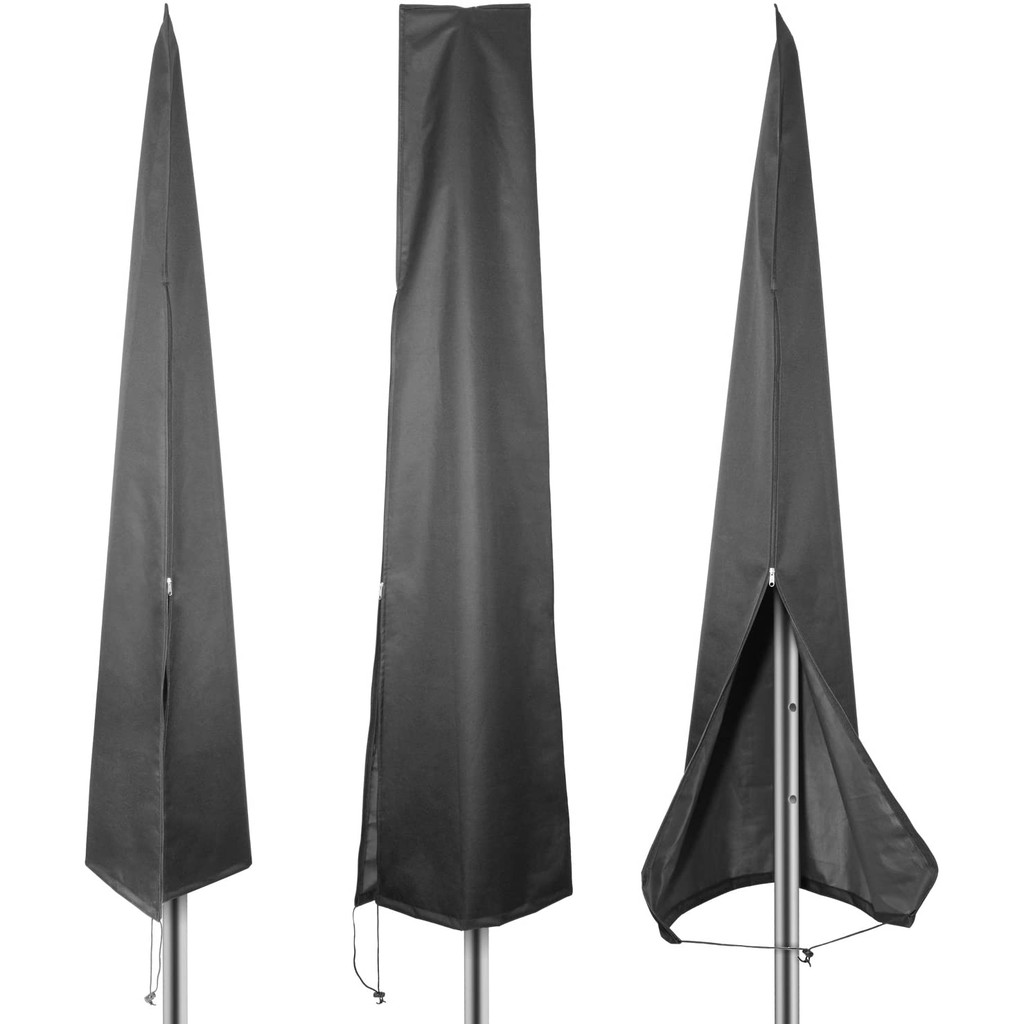 雨傘罩,帶拉鍊的露台防水市場陽傘罩,適用於 7 英尺至 11 英尺戶外雨傘大號
