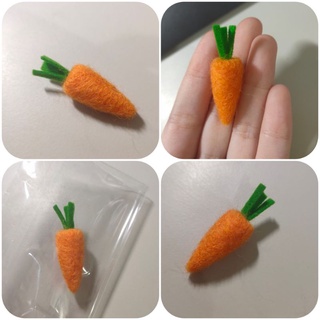 現做純羊毛手工羊毛氈成品天竺鼠紅蘿蔔♥️♥️