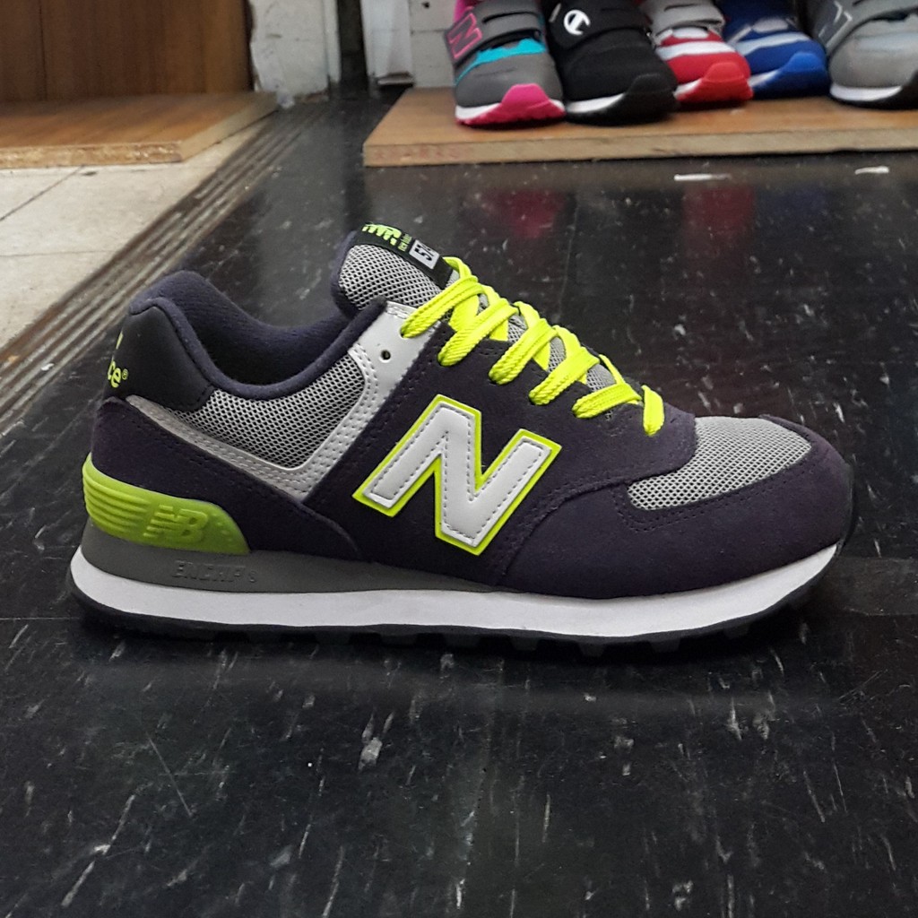 new balance nb 574 WL574SPY 紫色 深紫色 螢光黃 基本款 麂皮 網布 慢跑鞋