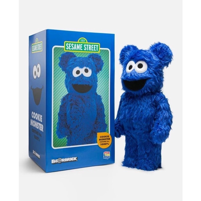 BE@RBRICK 芝麻街 Cookie Monster餅乾怪獸 1000% Bearbrick 庫柏力克熊