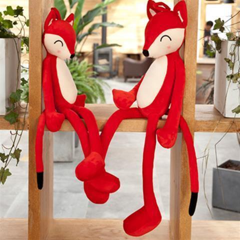 狐狸毛絨玩具公仔可愛長腿紅狐狸抱枕軟體玩偶布娃娃女友禮物