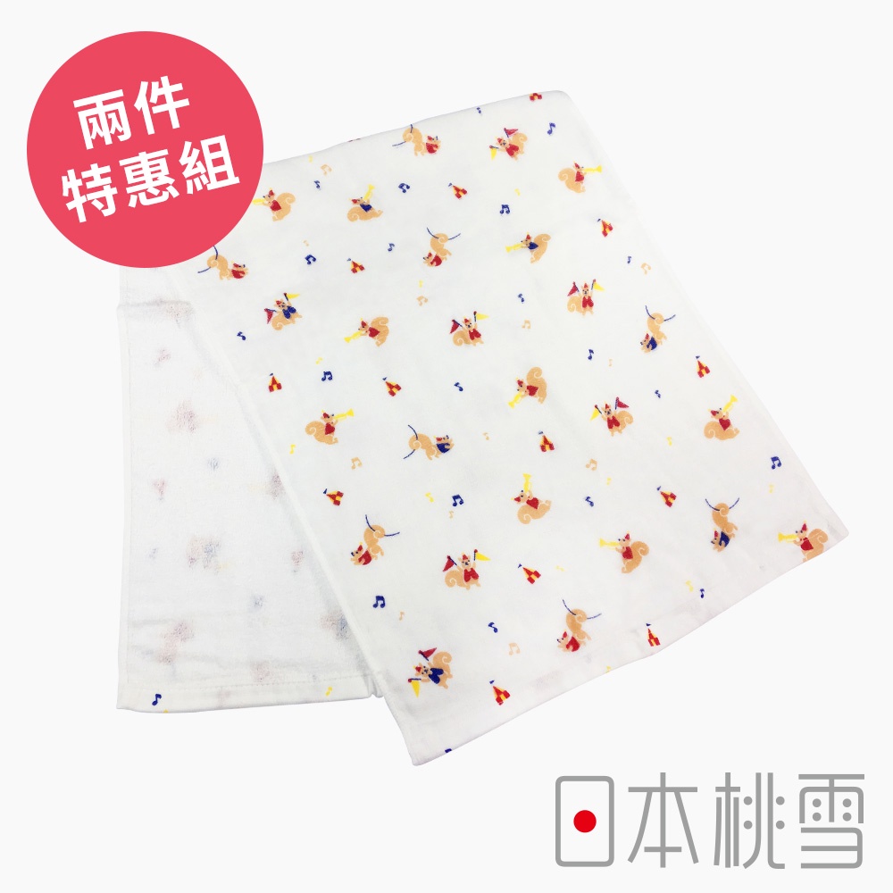 【日本桃雪】日本製原裝進口可愛紗布毛巾超值兩件組｜ASTool 亞仕托