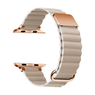 適用 Apple Watch 金屬扣環 皮質錶帶 皮革錶帶