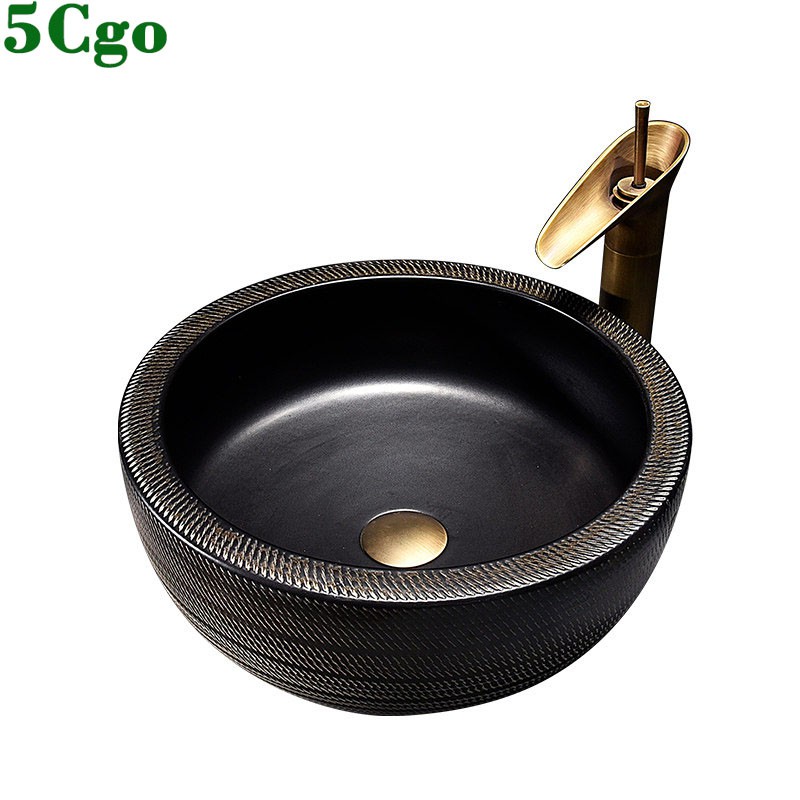 5Cgo現貨促銷-景德鎮陶瓷臺上盆手工跳刀紋藝術洗手盆酒店民宿家用洗臉盆複古面盆檯盆t626302228155設計師酒店