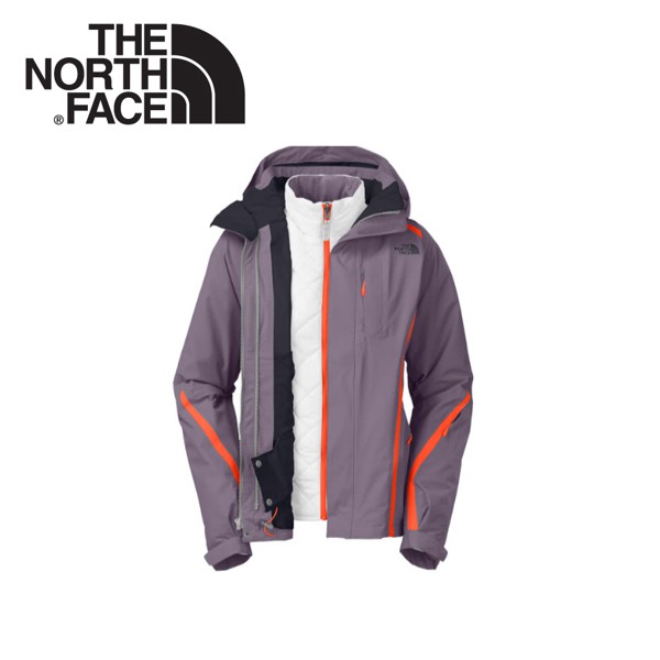 The North Face 女 HV Heatseeker 兩件式外套《灰石藍》/A7HX-D3R/防水/透/悠遊山水