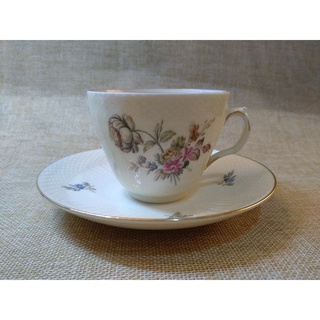 約1960年 皇家哥本哈根 Royal Copenhagen 瓷器/手繪 描金 花卉 杯盤組