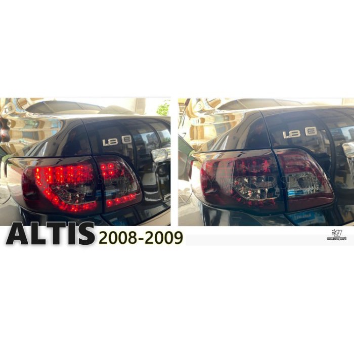 》傑暘國際車身部品《全新 TOYOTA ALTIS 10代 08 09 2008 年 紅黑 LED 方向燈 尾燈 後燈