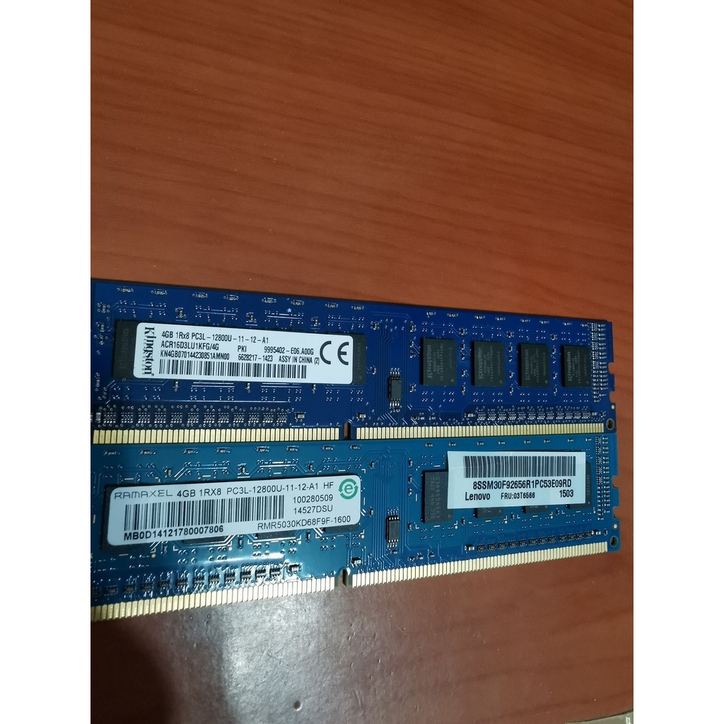 RAMAXEL &amp; Kingston 4GB DDR3 1600(桌上型)