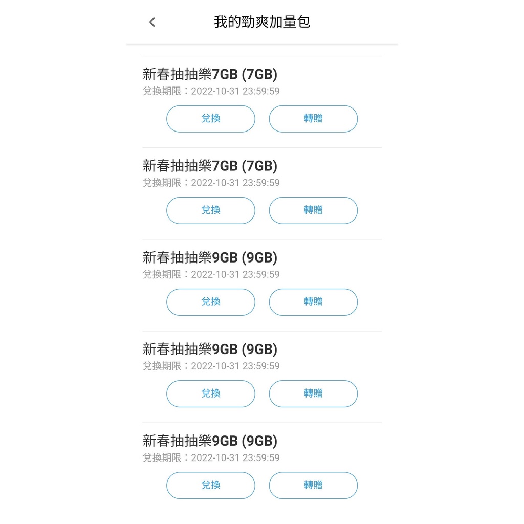 中華電信-勁爽加量包(5GB)預付卡也適用