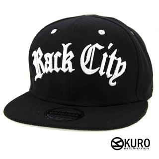 KURO-SHOP黑色Rack City電繡潮流板帽棒球帽