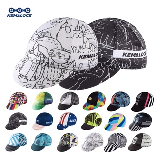 kemaloce 有趣的白色騎行帽笑臉聚酯自行車帽夏季運動透氣自行車帽