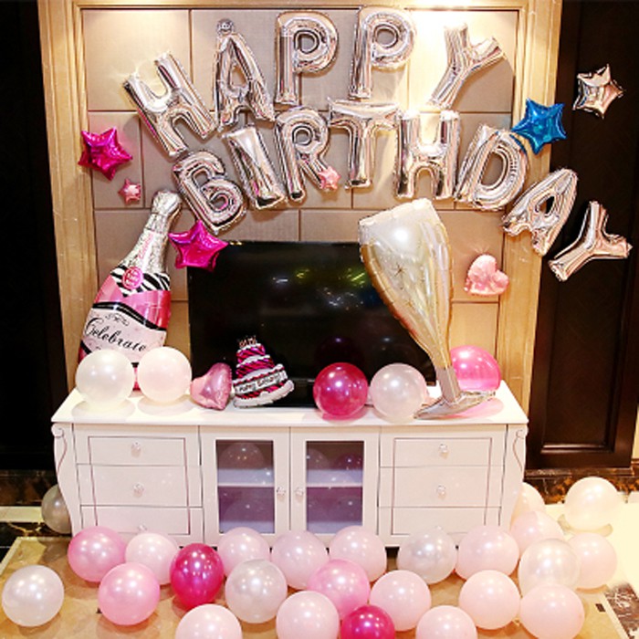 派對驚喜生日佈置DIY套餐組-贈打氣筒&amp;膠帶 生日派對 會場佈置 慶生 阿米氣球屋