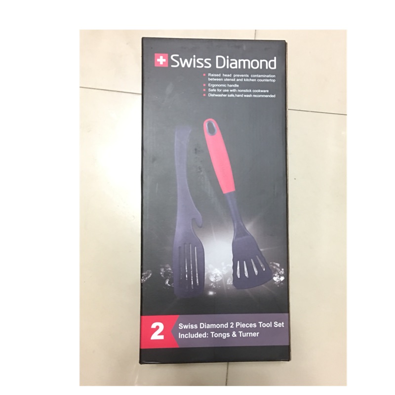 全聯 Swiss Diamond 瑞士鑽石鍋鏟與料理夾