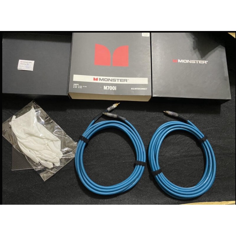 現貨美國進口發燒Monster Cable M700I怪獸5米無氧銅發燒線雙RCA音頻線信號線訊號線