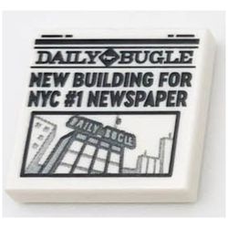 LEGO 76178 白色 2x2 號角日報 NEW BUILDING FOR NYC #1 NEWSPAPER 印刷磚