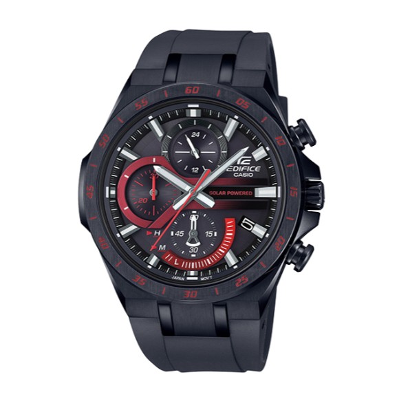 【聊聊甜甜價】CASIO EDIFICE EQS-920PB-1A 太陽能黑紅賽車系列腕錶