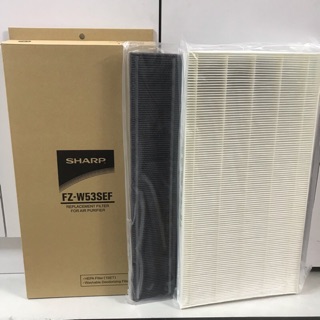 SHARP 夏普 清淨機 FZ-W53SEF 活性碳+HEPA濾網 專用於 FU-W43T(原廠公司貨)