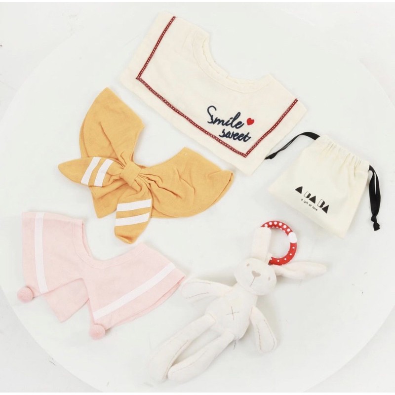ABABA 現貨 客製化嬰兒禮盒 滿月禮盒 週歲禮 彌月禮 奶嘴練 奶嘴夾 食品級矽膠 圍兜兜 安撫 男寶 女寶 兔寶寶