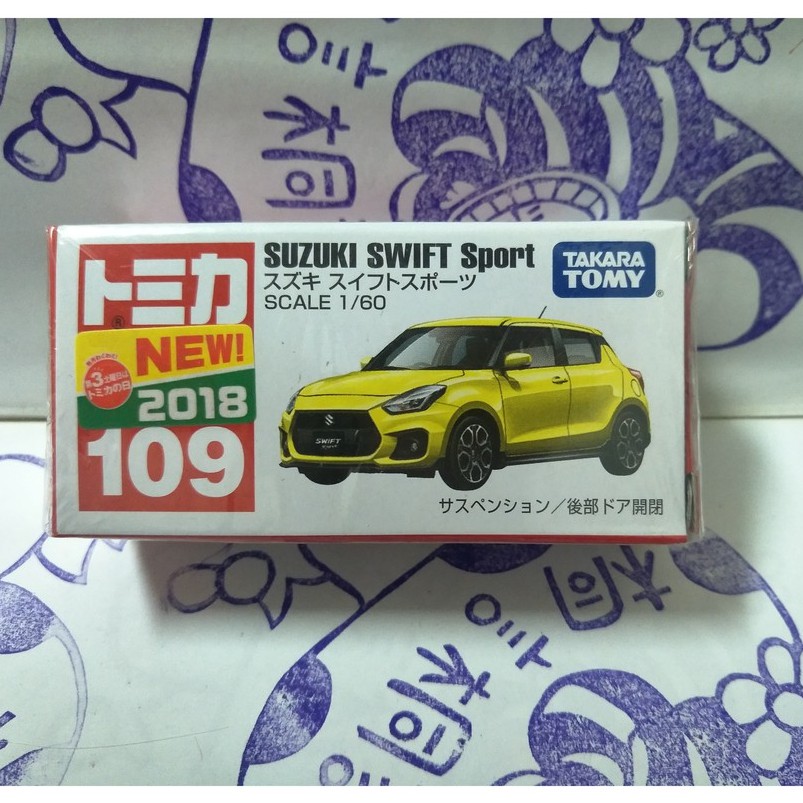 (現貨) Tomica 2018 新車貼  109 Suzuki Swift Sport (一般版)