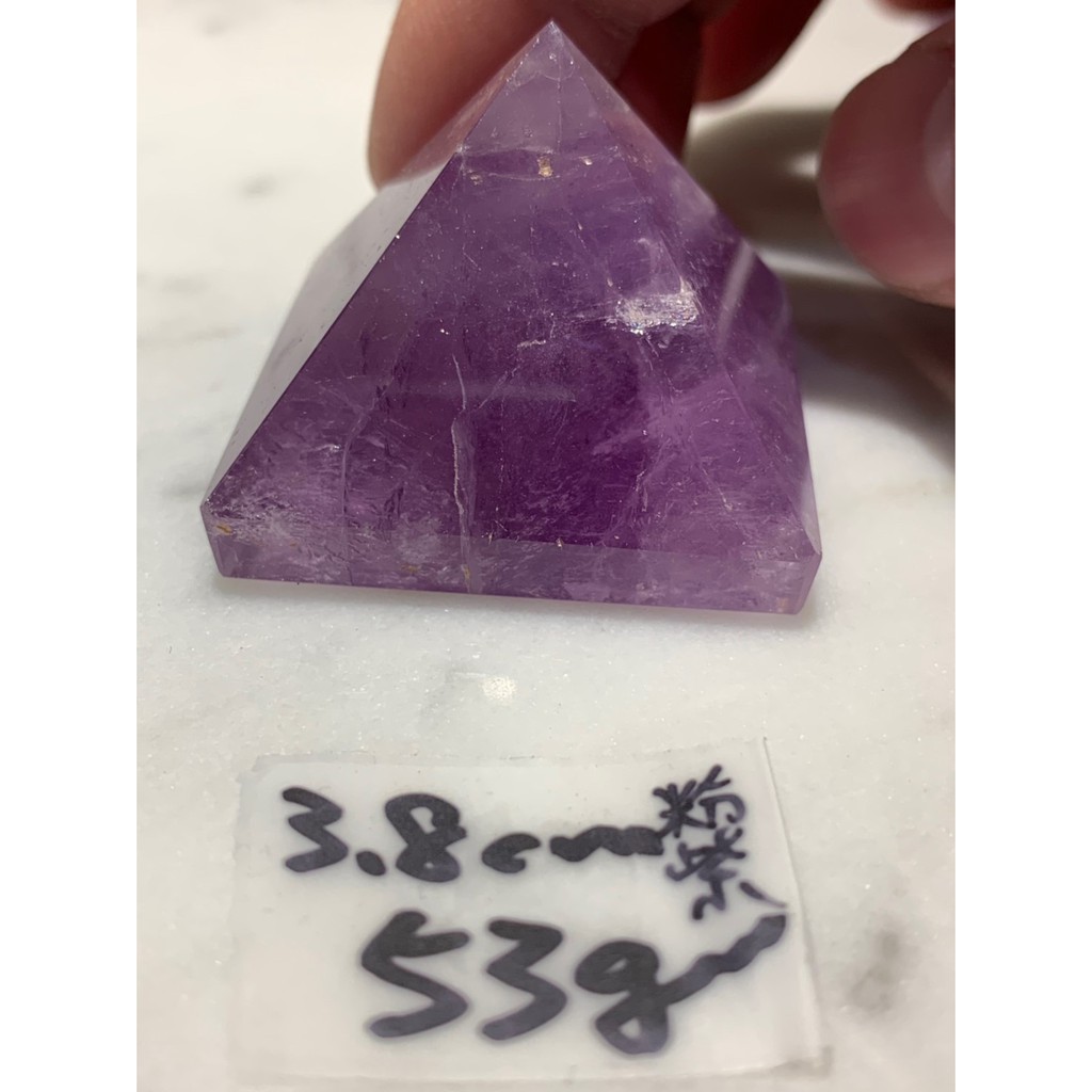 兆鑫生活館-紫水晶金字塔(約3.8公分,53g，紫) 冥想啟動能量開智慧助打坐擺