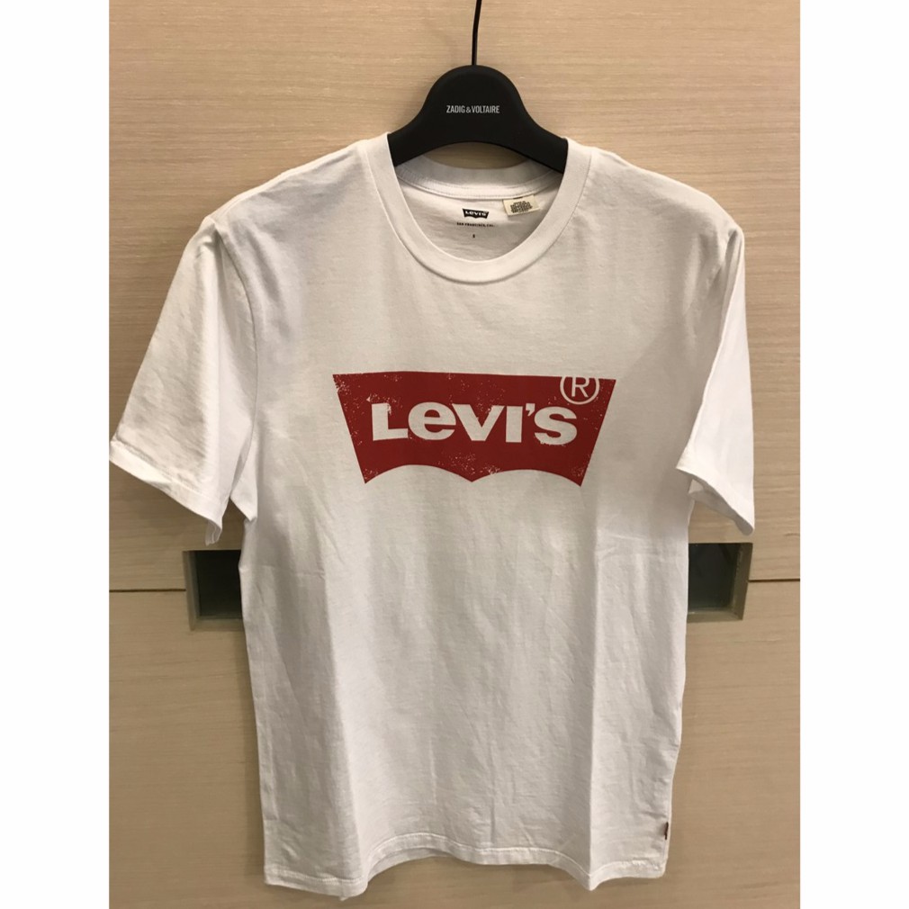 Levi's 正品 levis經典logo 白色 短袖衣服 上衣 短袖t恤 尺寸: S