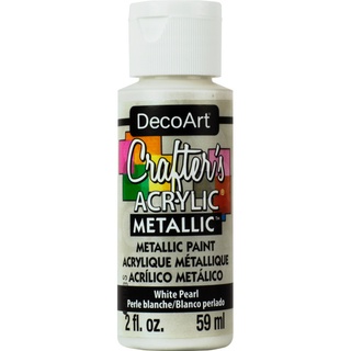 DecoArt 白珍珠色 White Pearl 59 ml Crafter's 金屬壓克力顏料 - DCA165