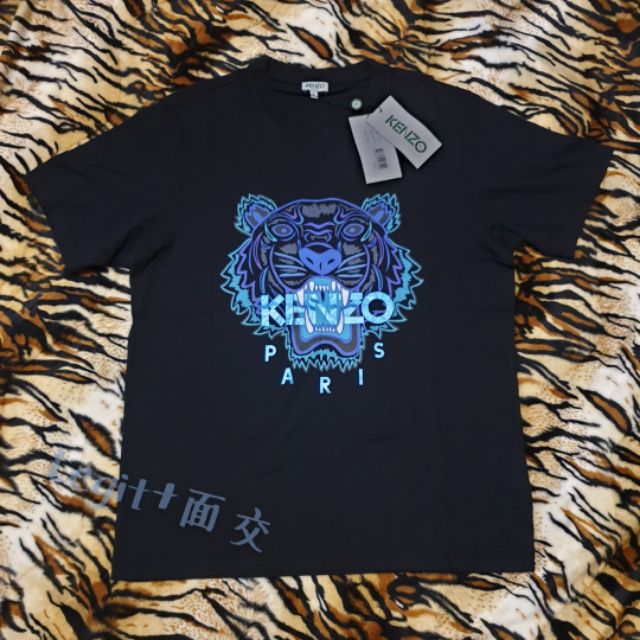 LEGIT+面交 KENZO Tiger 虎頭 短Tee 印花 純棉 短袖T恤 黑 保證 全新 正品 吊牌齊全