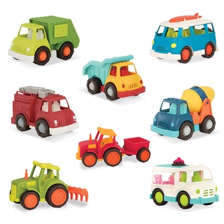 聚聚玩具【正版】美國 B.Toys 感統玩具 車車玩具_玩具車WW系列(1歲以上) 水泥車 回收車 救火車