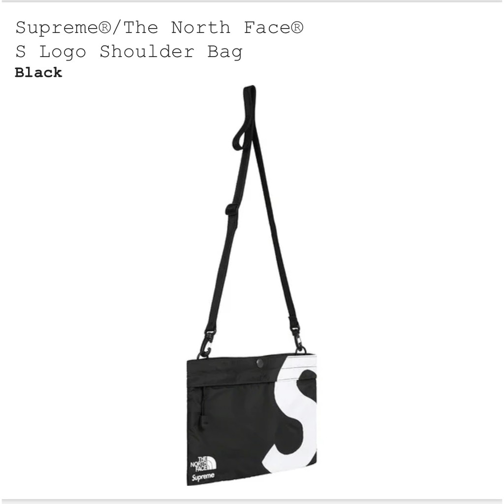 ヴィンテージ復刻 Supreme 20FW S Logo Shoulder Bag 黒 正規品