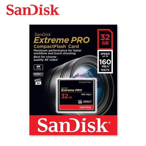 SANDISK 32G Extreme Pro CF卡 160MB/s 記憶卡 專業攝影師 高速記憶卡 相機專用