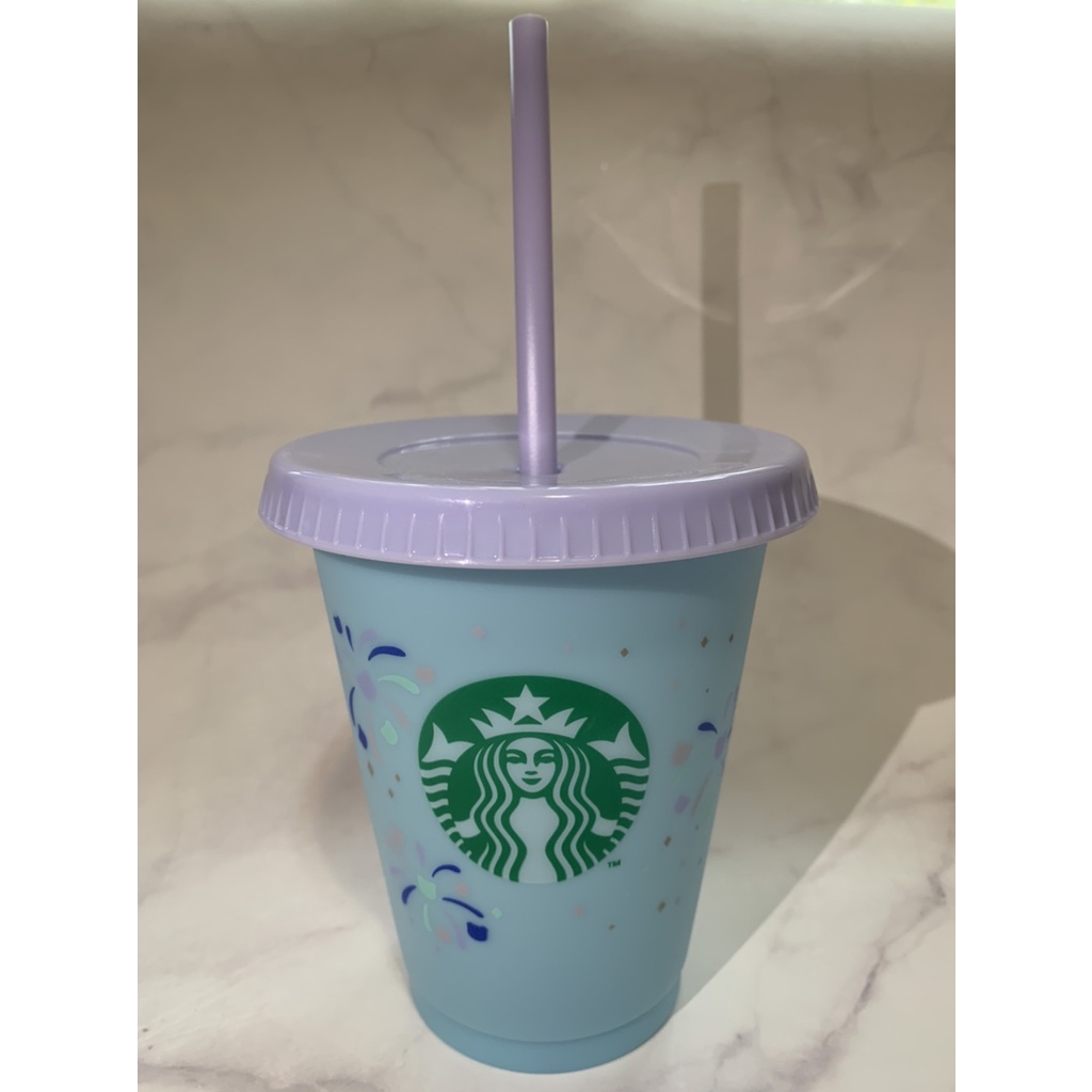 starbucks 星巴克 煙花冷變KiaraTOGO冷水杯 變色  環保杯 隨行杯