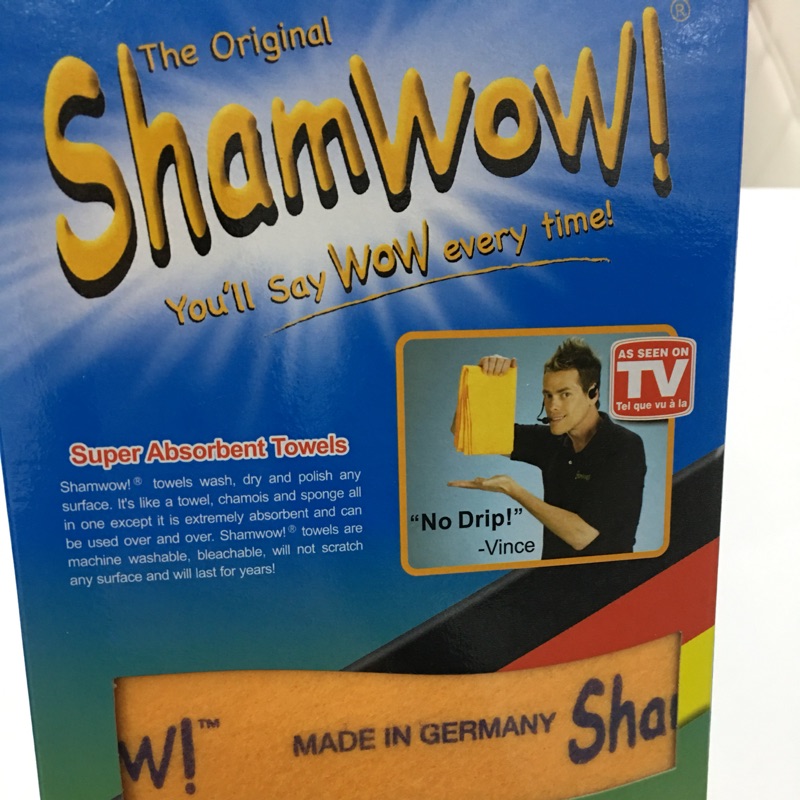 全新現貨～德國製 超強力吸水毛巾組 Shamwow 超吸水魔巾 也可當抹布