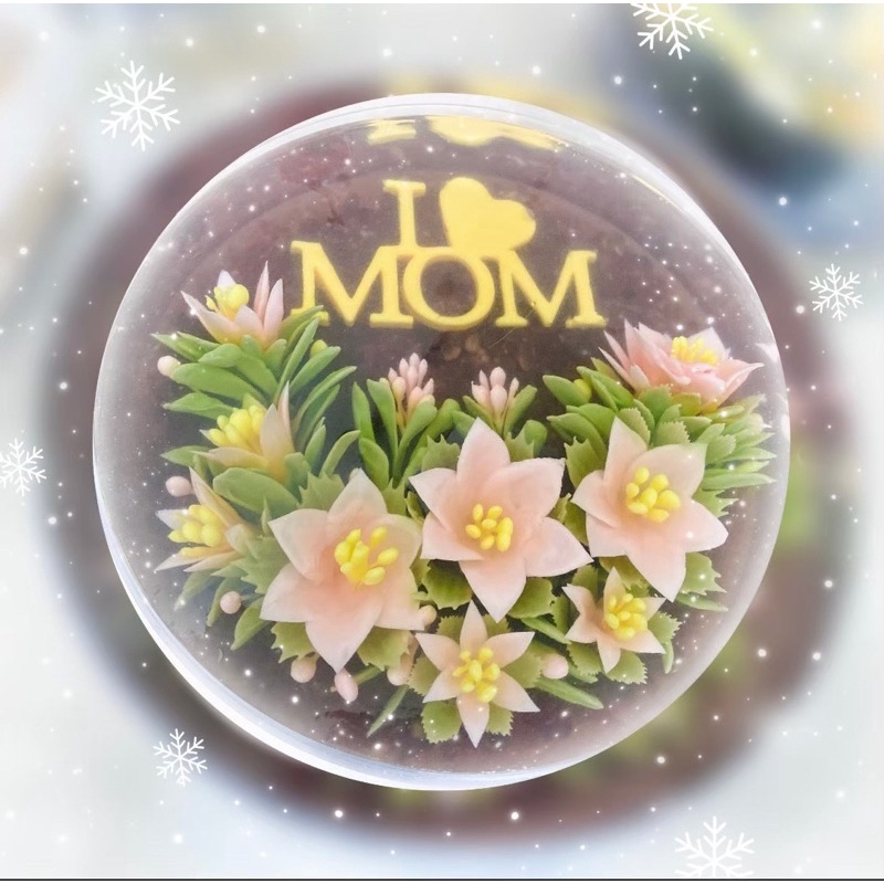 8寸母親節蒟蒻果凍花