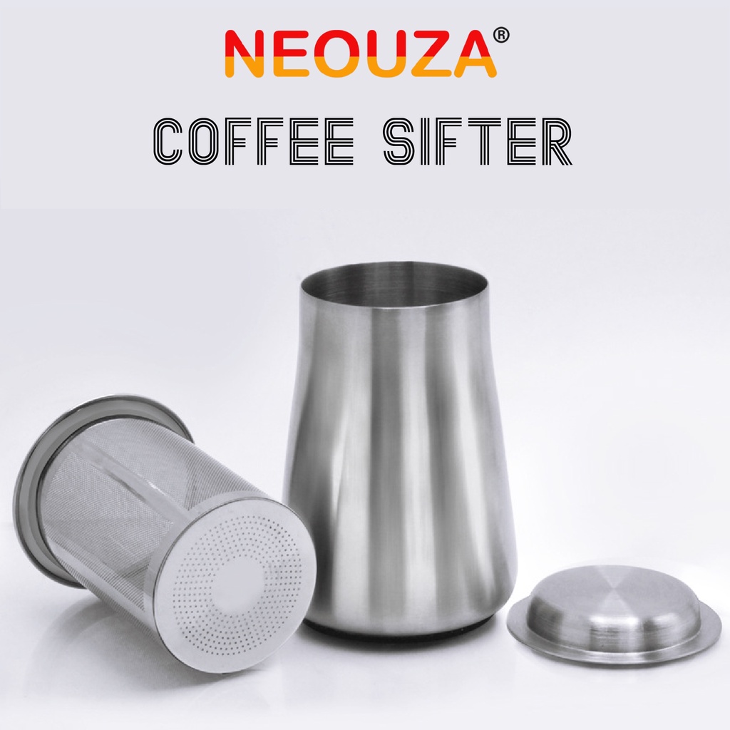 Neouza 咖啡篩網細網 304 不銹鋼容器鍋咖啡製作配件 (銀)
